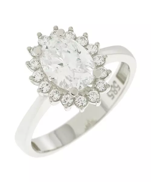 14K DIANA CZ RING