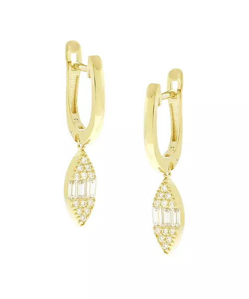 14K EARRINGS CUBIC ZIRCRON