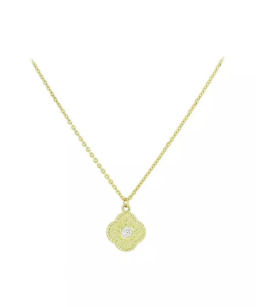 14K GOLD CUBIC ZIRCON NECKLACE