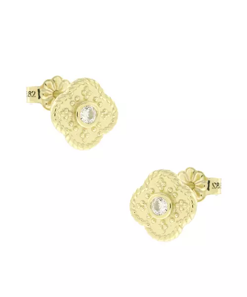 14K GOLD CUBIC ZIRCON EARRINGS