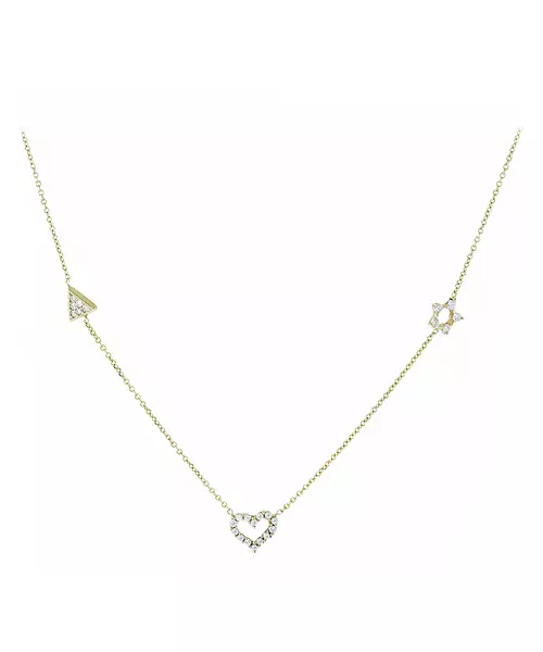 14K GOLD CUBIC ZIRCON NECKLACE