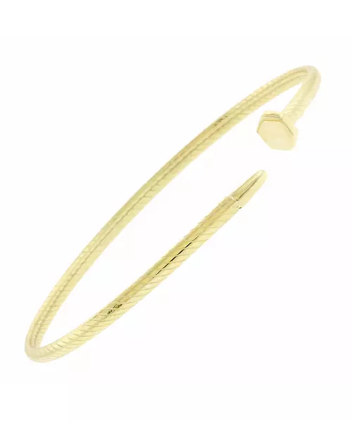 14K GOLD NAIL BANGLE BRACELET