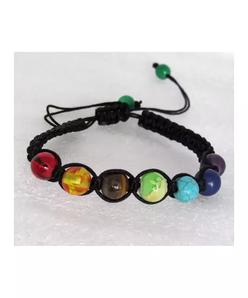 "7 Chakras -3" Natural Stones Handmade Men's Bracelet