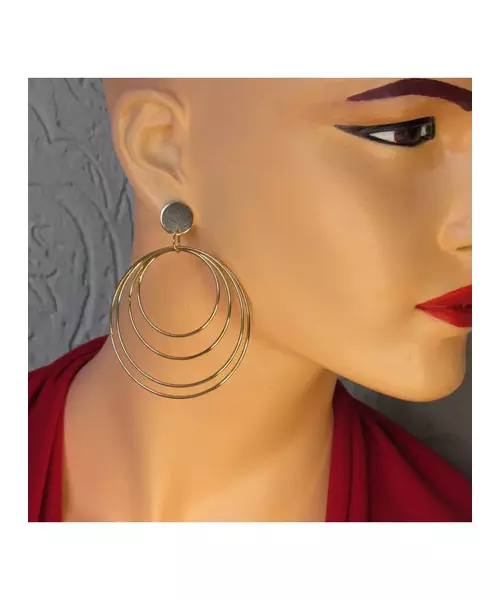 Long Earrings "Hanging circles"