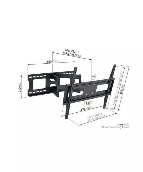 Vogels UP MA4040 TV Wall Mount 60x40 Turn 4 arms