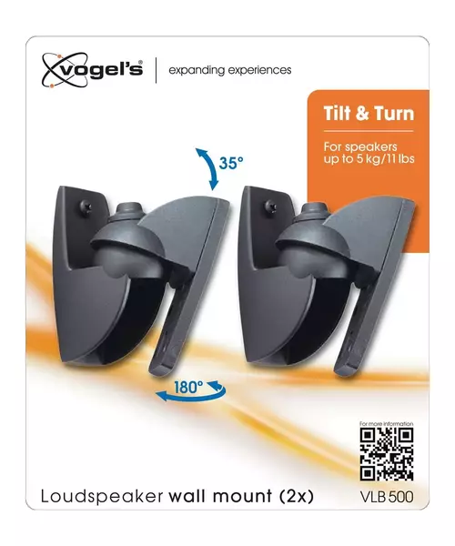Vogels VLB500 Wall Loudspeaker Support Black (pair)