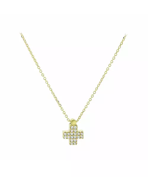 14K GOLD CROSS WITH CHAIN