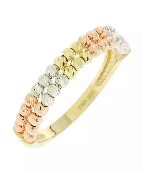 14K GOLD 3 TONE RING