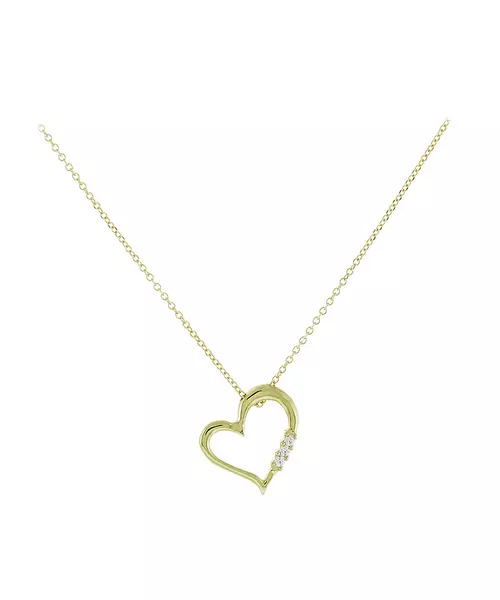 14K GOLD HEART NECKLACE WITH THE CHAIN