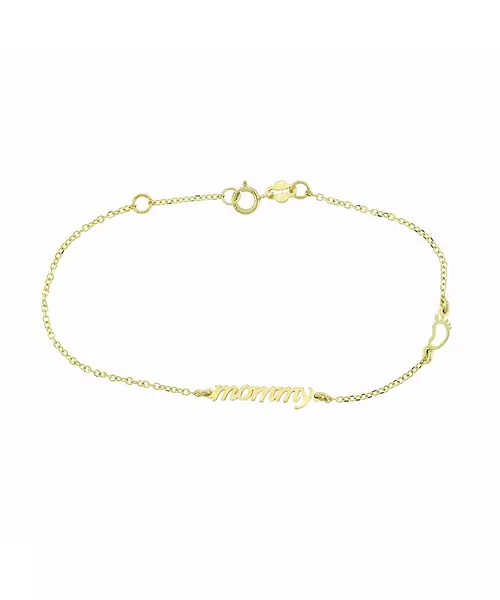 14K GOLD MAMA PLAIN BRACELET