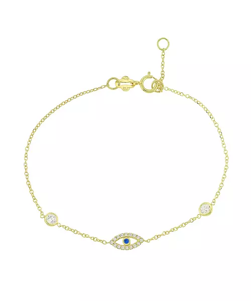 14K GOLD EVIL EYE BRACELET