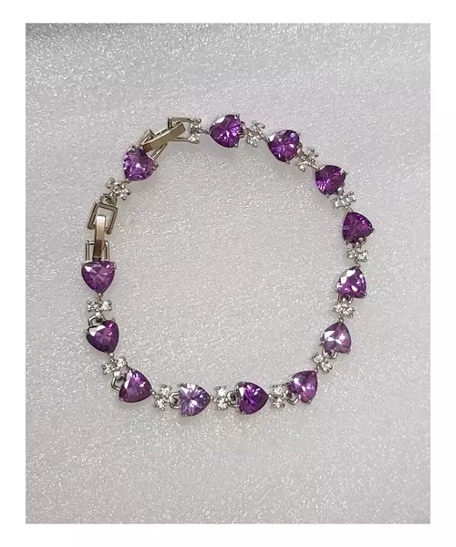 Silver Bracelet "Purple Heart" (S925)