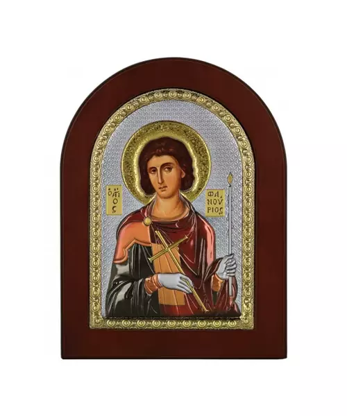 ΑΣΗΜΕΝΙΑ ΕΙΚΟΝΑ Ο ΑΓΙΟΣ ΦΑΝΟΥΡΙΟΣ SILVER IMAGE OF SAINT PHANOURIOS