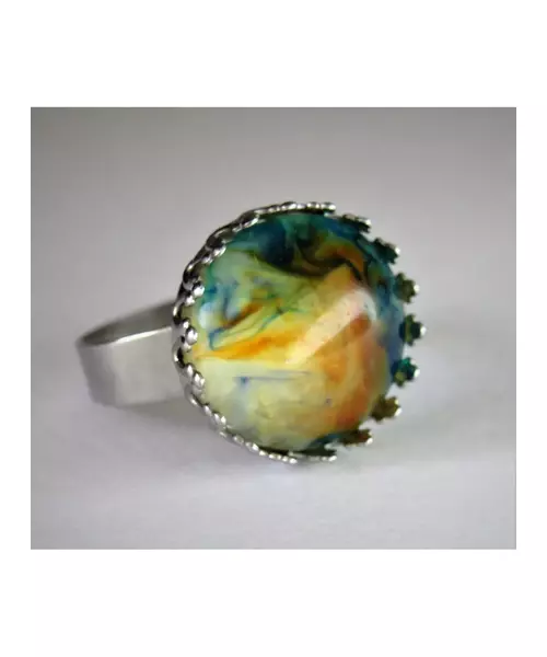 "Sky Lights" Resin Art Ring