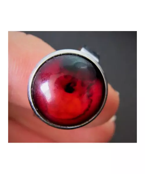 "Red Flow" Resin Art Ring