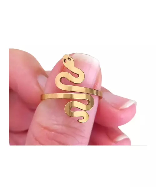 Gold plated ring "Snake"