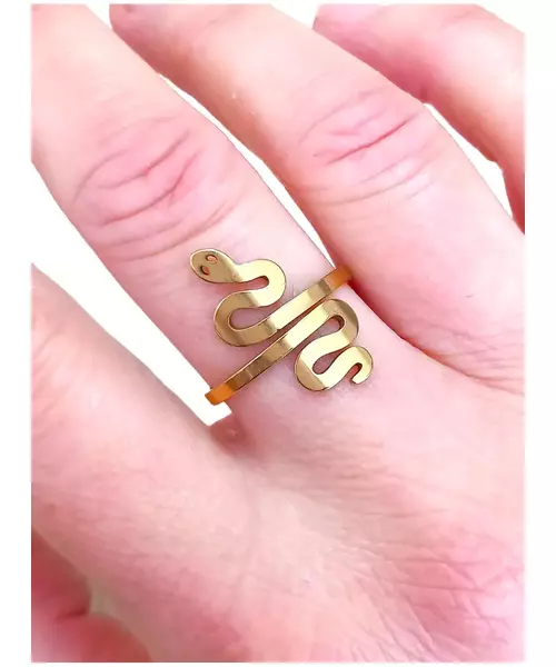 Gold plated ring "Snake"