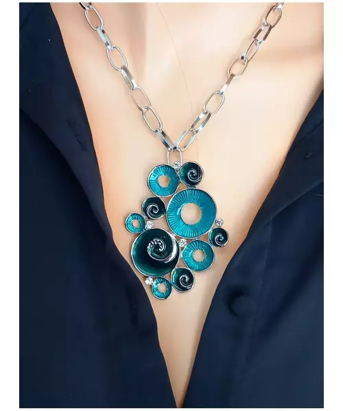 Stunning Turquoise Necklace & Earrings "Eternity"