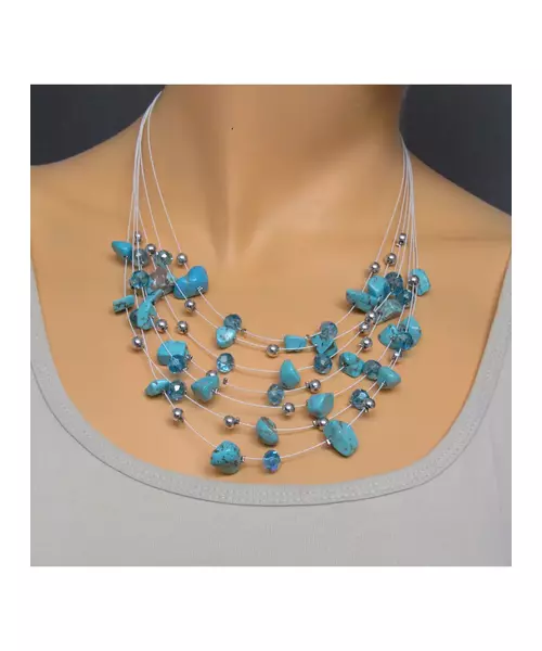 Multi-layers Necklace - Turquoise