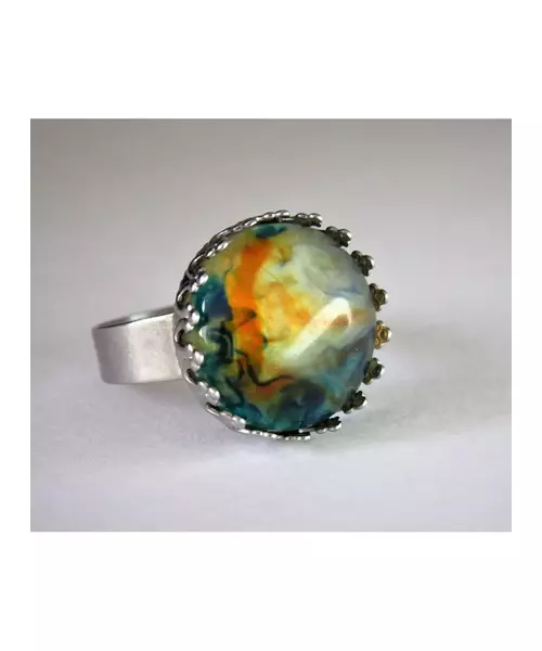 "Sky Lights" Resin Art Ring