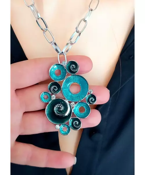 Stunning Turquoise Necklace & Earrings "Eternity"