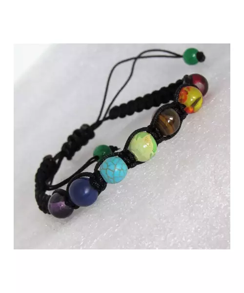 "7 Chakras -3" Natural Stones Handmade Men's Bracelet