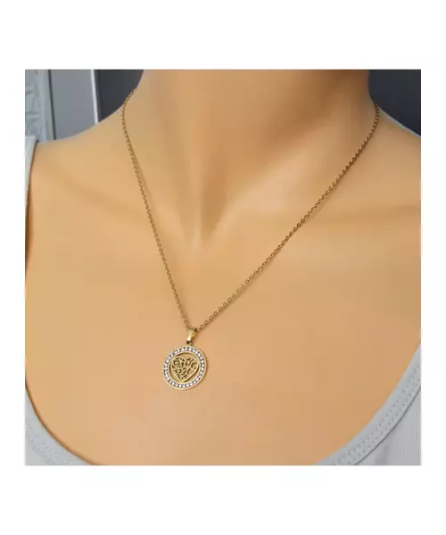 "Chic & Simple -Heart No.2"Gold Color Necklace