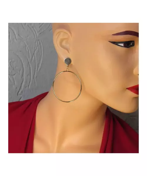 Long Earrings "Hanging circle"