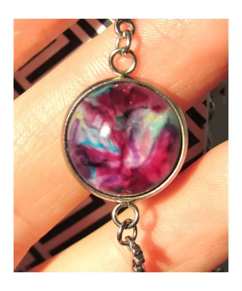 "Fusion" Resin Art Chain Bracelet