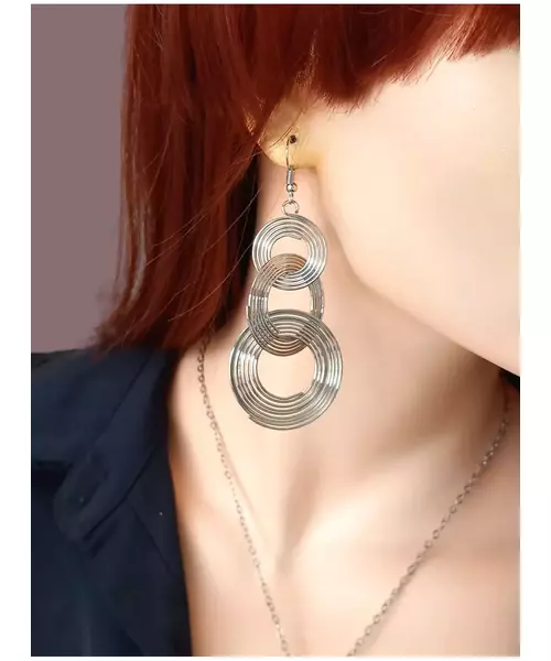 Earrings "3L Circles" silver