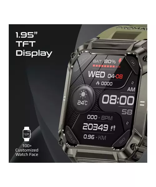 Promate Smartwatch BT Call IP67 1.95'' Rugged XWATCH-S19 Camo