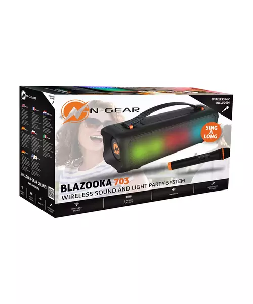 N-Gear LETS GO PARTY BLAZOOKA 703 Portable Speaker Black
