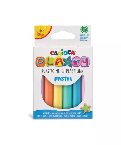 Πλαστελίνη Carioca Pastel 6 Χρώματα 100gr.