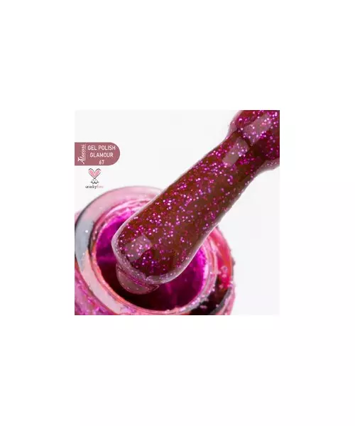 GEL POLISH GLAMOUR 67 (№4018_GLITTER) 15ml.