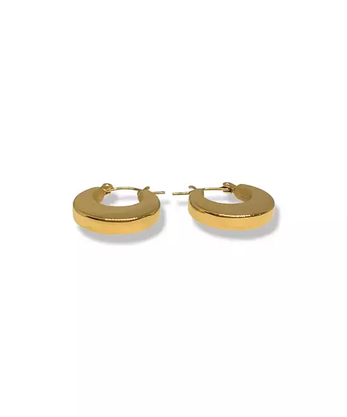 Hoops Solid - Stainless Steel Gold Plated