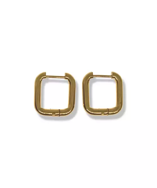 Hoops square - Stainless Steel Gold Plated