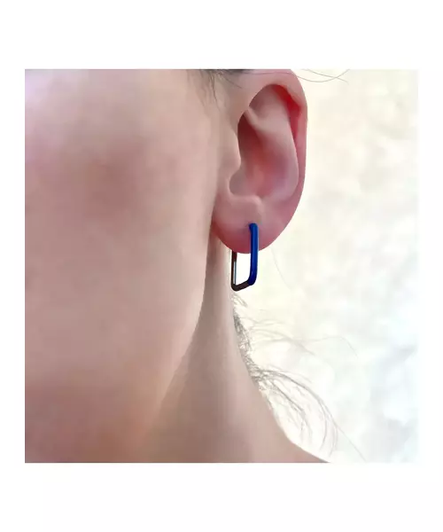 Hoops blue enamel - Stainless Steel