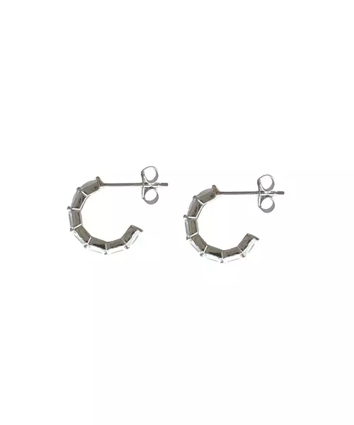 Hoops baguettes zircons - Silver 925