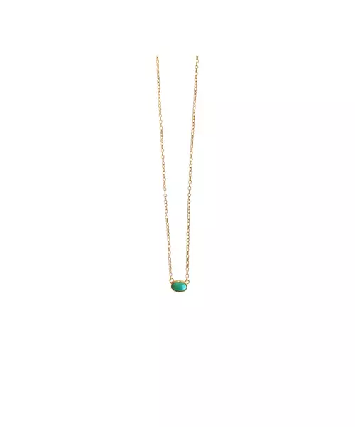 Necklace with turquoise stone - Silver 925 Gold Plated