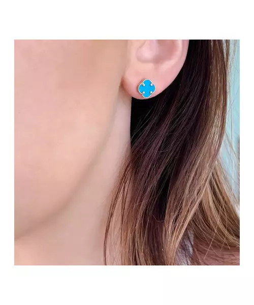 9ct Gold Earrings with Turquoise