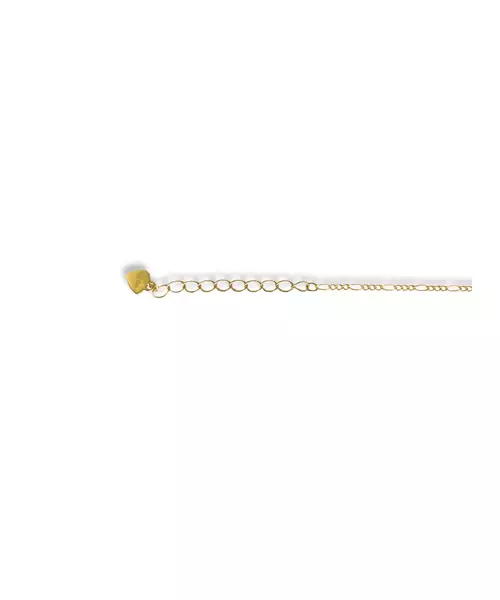 Bracelet pearls & figaro chain - Silver 925 Gold Plated