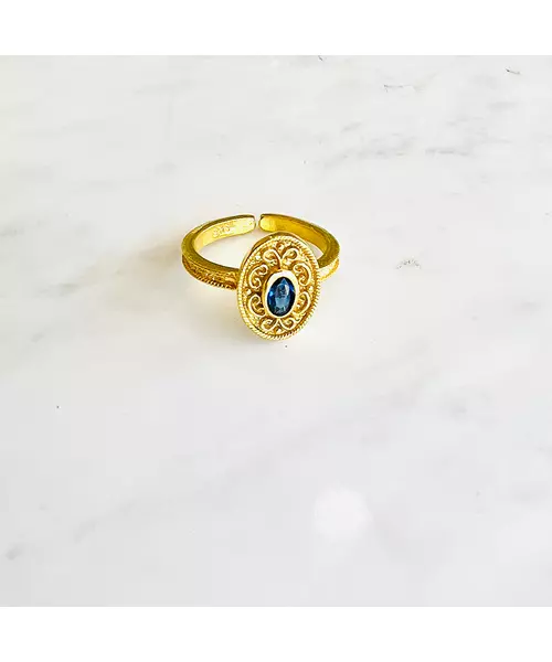 Byzantine Ring - Silver 925 Gold Plated