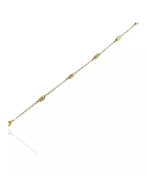 9ct Gold Bracelet with zircons