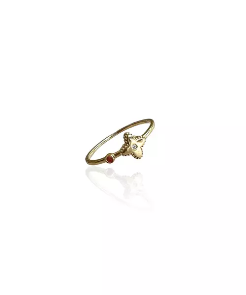 9ct Gold Ring with zircons