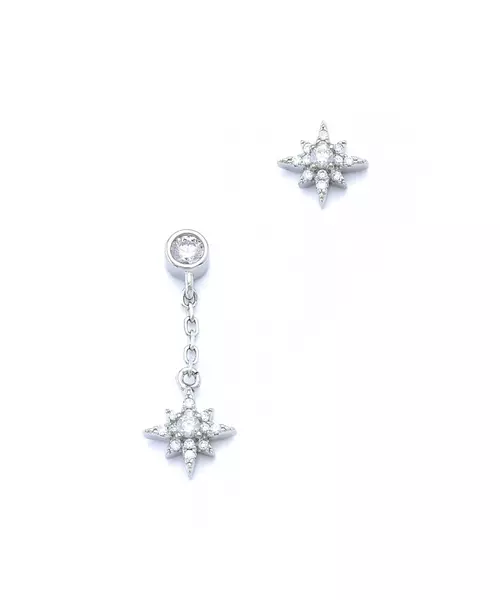 Mini North Star Earrings - Silver 925