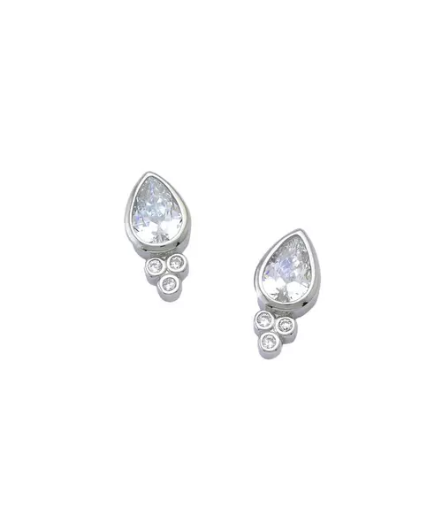 White Drop Earrings - Silver 925