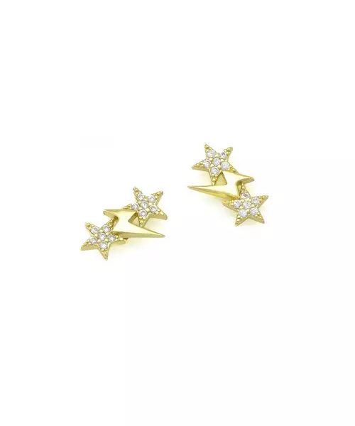 Mini Stars Earrings - Silver 925 Gold Plated