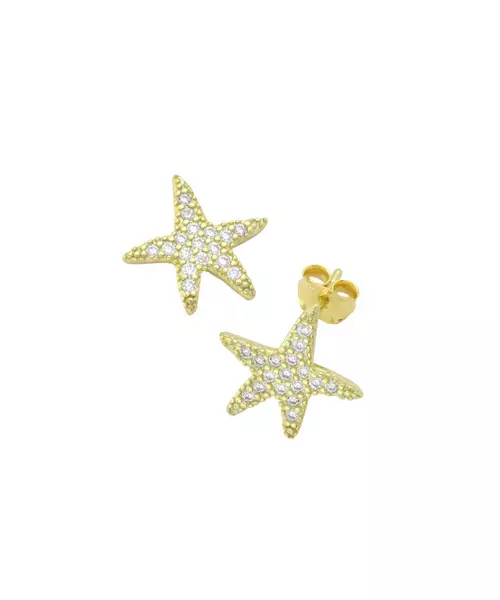 Mini Stars Earrings - Silver 925 Gold Plated