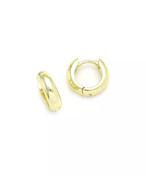 Set of 3 pairs of Hoops  - Silver 925 Gold Plated