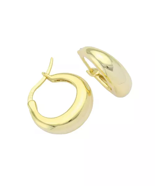 Set of 3 pairs of Hoops  - Silver 925 Gold Plated